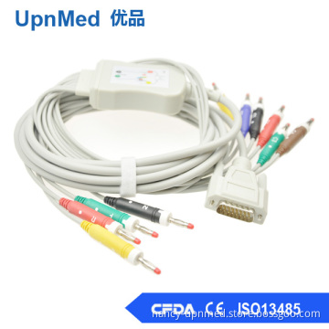 Nihon Kohden 10-lead ECG-9110K,9620 EKG cable with leadwires
